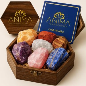 Anima Premium 7 Chakras Crystals and Healing Stones Set with Guide Booklet